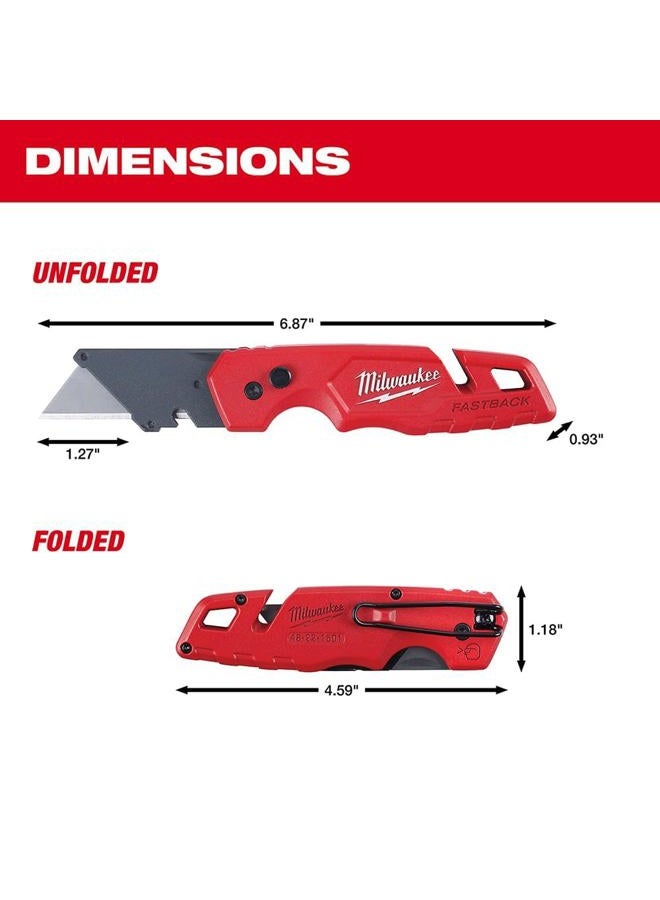 Milwaukee 48-22-1501 Fastback Folding Utility Knife with Wire Stripper, Gut Hook, and Quick Blade Change - Image 4