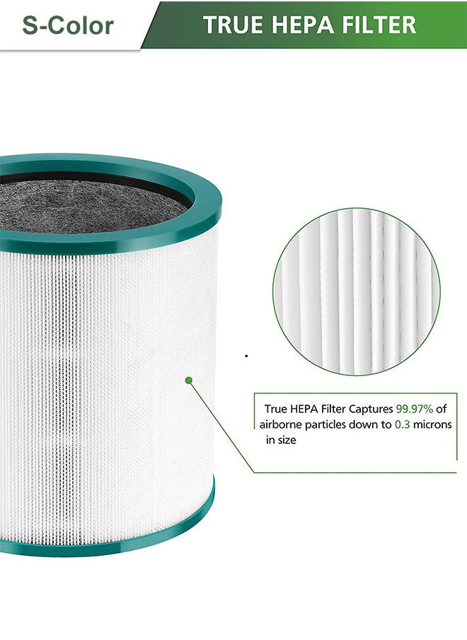 S-Color - 1 Pack True HEPA Replacement Filter Compatible with Dyson Tower Air Purifier Pure Cool Link TP01 TP02 TP03 AM11 BP01 Models White - Image 1