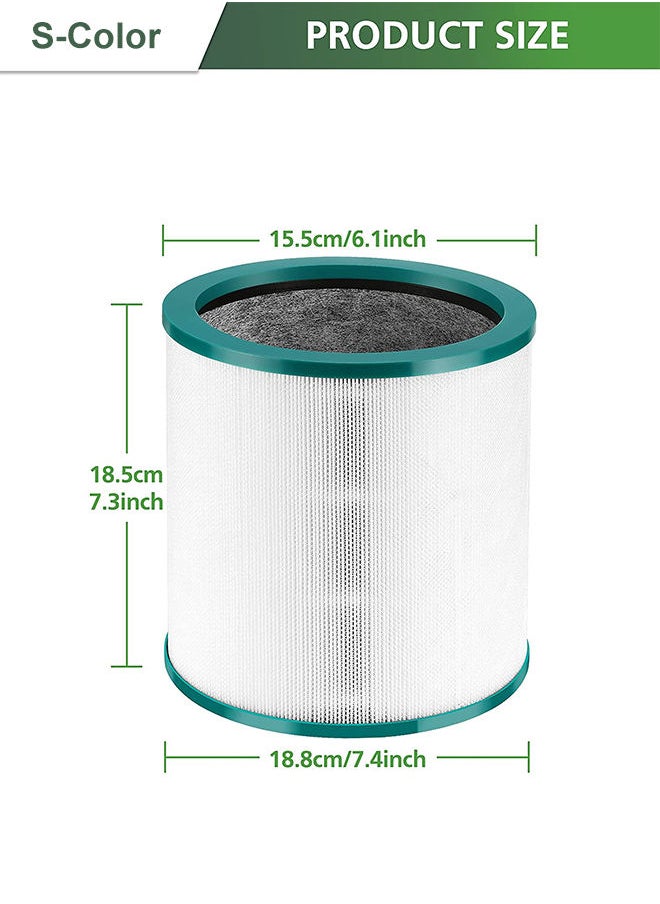 S-Color - 1 Pack True HEPA Replacement Filter Compatible with Dyson Tower Air Purifier Pure Cool Link TP01 TP02 TP03 AM11 BP01 Models White - Image 1