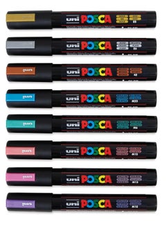 POSCA Uni Posca Water-Based Permanent Paint Pens - Metallic Colors, Non-Toxic Markers for Art, Craft, and DIY Projects  - Image 5