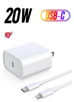 iPhone Fast Charger, 20W USB C PD Wall Charger Block Plug with[MFi Certified]6ft Type C to Lightning Cable Quick Charging Data Sync Cord for iPhone14 13 12 11 Pro Max Mini Xs Xr iPad Air