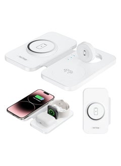 Travel Portable Charger iPhone  Watch Wireless Fast Charging Station: Charging Pad for Apple Devices iPhone 16 15 14 13 12 Pro Max Plus - iWatch Series  Airpods 3 2 Pro