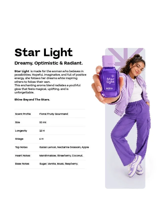 Stera Perfume STAR LIGHT Perfume For Women | Eau De Parfum - 50ml | Long Lasting Floral Fruity Gourmand Scent | Premium Quality Travel Size Women's Fragrance