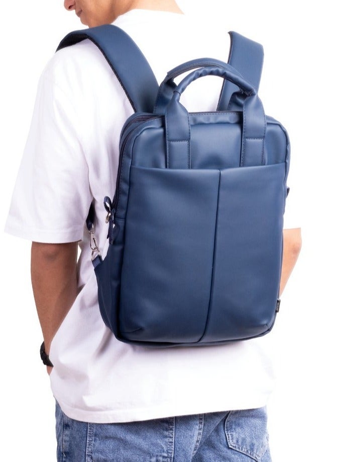 ايه ار سابلاي AR Hybrid Bag من Arij Bags | شنطة متعددة الاستخدام للجنسين بخامة مقاومة للمياه، 3 طرق للحمل، جيب لابتوب وتابلت، مساحة واسعة للاستخدام اليومي والسفر (40 × 30 × 10 سم) (كحلي) - Image 2