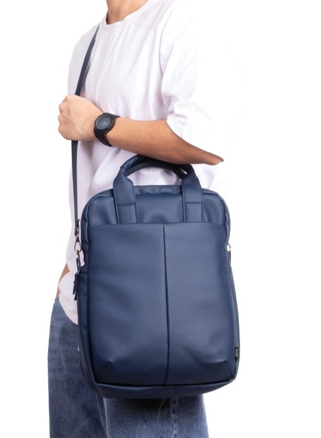 ايه ار سابلاي AR Hybrid Bag من Arij Bags | شنطة متعددة الاستخدام للجنسين بخامة مقاومة للمياه، 3 طرق للحمل، جيب لابتوب وتابلت، مساحة واسعة للاستخدام اليومي والسفر (40 × 30 × 10 سم) (كحلي) - Image 4
