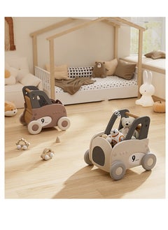Arabest Baby Shopping Cart Push and Pull Baby Stroller 2in1 Toddler Learning Walker Toy Storage Chest Shopping Cart and Doll Stroller  - Image 5
