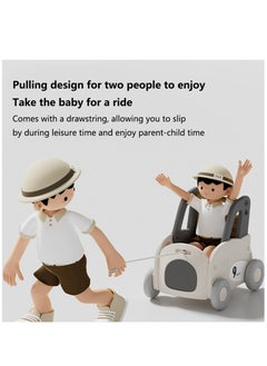 Arabest Baby Shopping Cart Push and Pull Baby Stroller 2in1 Toddler Learning Walker Toy Storage Chest Shopping Cart and Doll Stroller  - Image 3