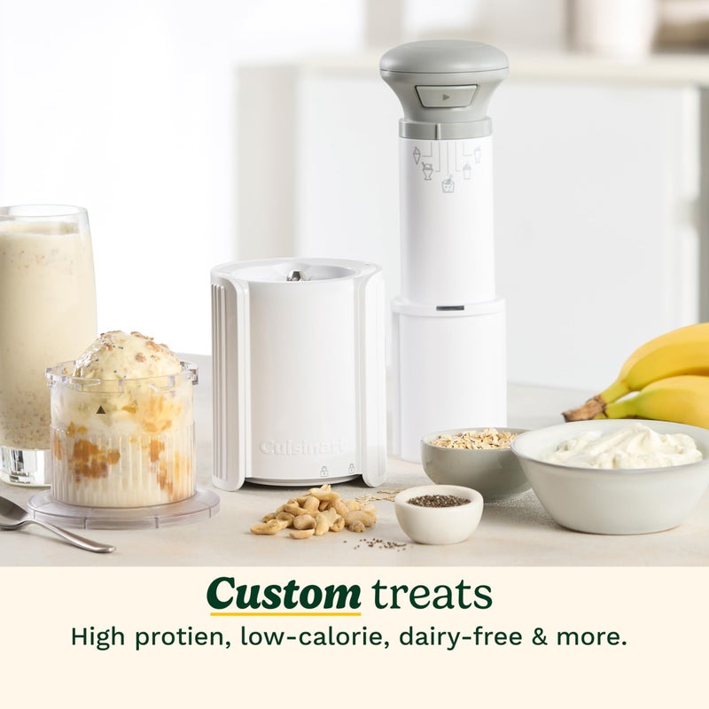 Cuisinart صانعة الآيس كريم والسوربيه والشيكولاتة والسلطانية والمثلجات 5 في 1 من كويزينارت فاست فريز، آلة مدمجة، سهلة الاستخدام، تشمل 3 أكواب خلط مع أغطية، ICE-FD10 - Image 5