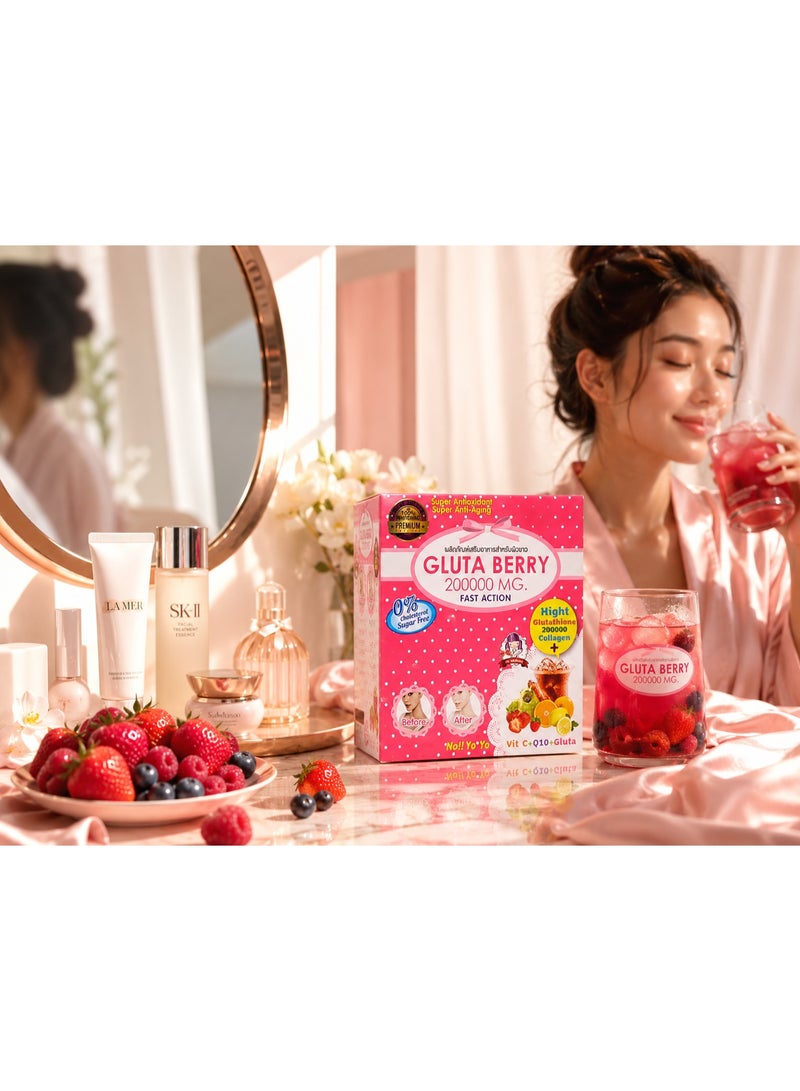 Berry Harmony Gluta Berry 200000mg Glutathione Vitamin C Collagen Powder Drink with CoQ10 and Antioxidant Berry Blend - Image 1