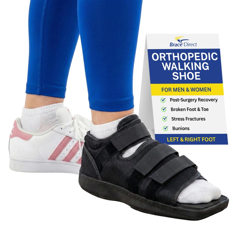 Brace Direct Post Op Shoe & Medical Foot Brace â€“ Stress Fracture, Broken Toe & Bunion Support L3260 â€“ Orthopedic Walking Immobilizer for Left or Right Foot (LG - WOMENS US SHOE: 8.5-10.5) - Image 1