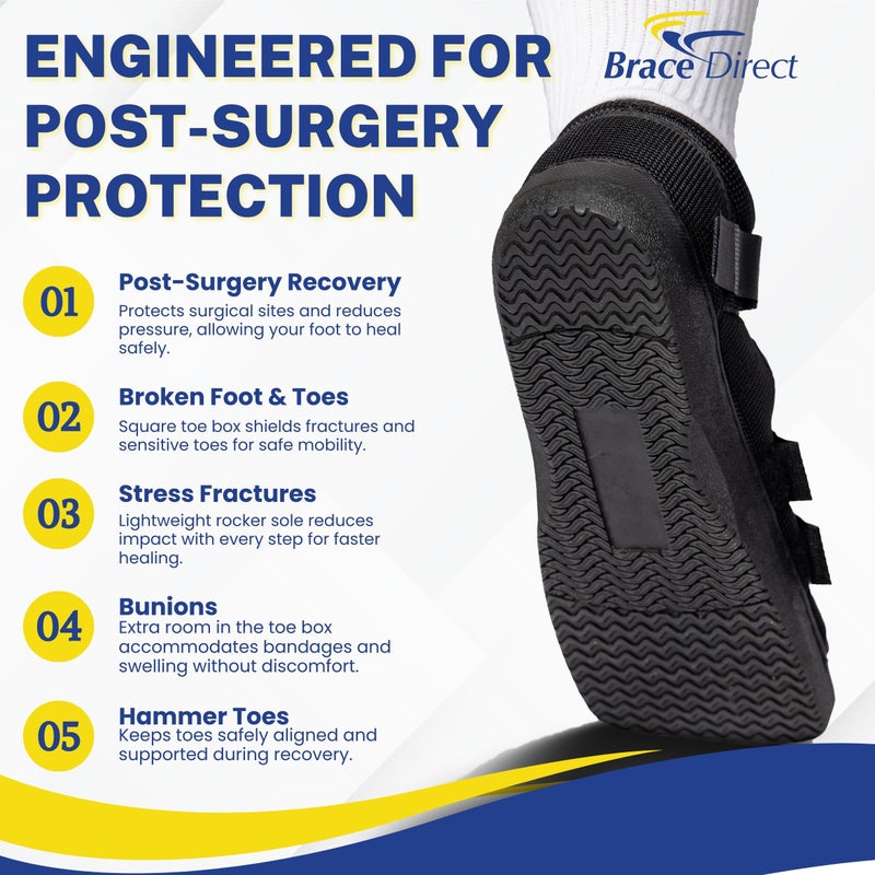 Brace Direct Post Op Shoe & Medical Foot Brace â€“ Stress Fracture, Broken Toe & Bunion Support L3260 â€“ Orthopedic Walking Immobilizer for Left or Right Foot (LG - WOMENS US SHOE: 8.5-10.5) - Image 5