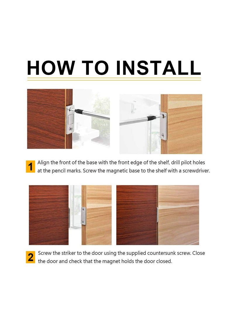 WOFTD WOFTD Drawer Magnetic Door Catch Cabinet Magnet Ultra Thin Furniture Latch for Cabinets Kitchen Closet Door Closing Magnetic Door Catch Closer Sliding Door Catch 10 Pack  - Image 5