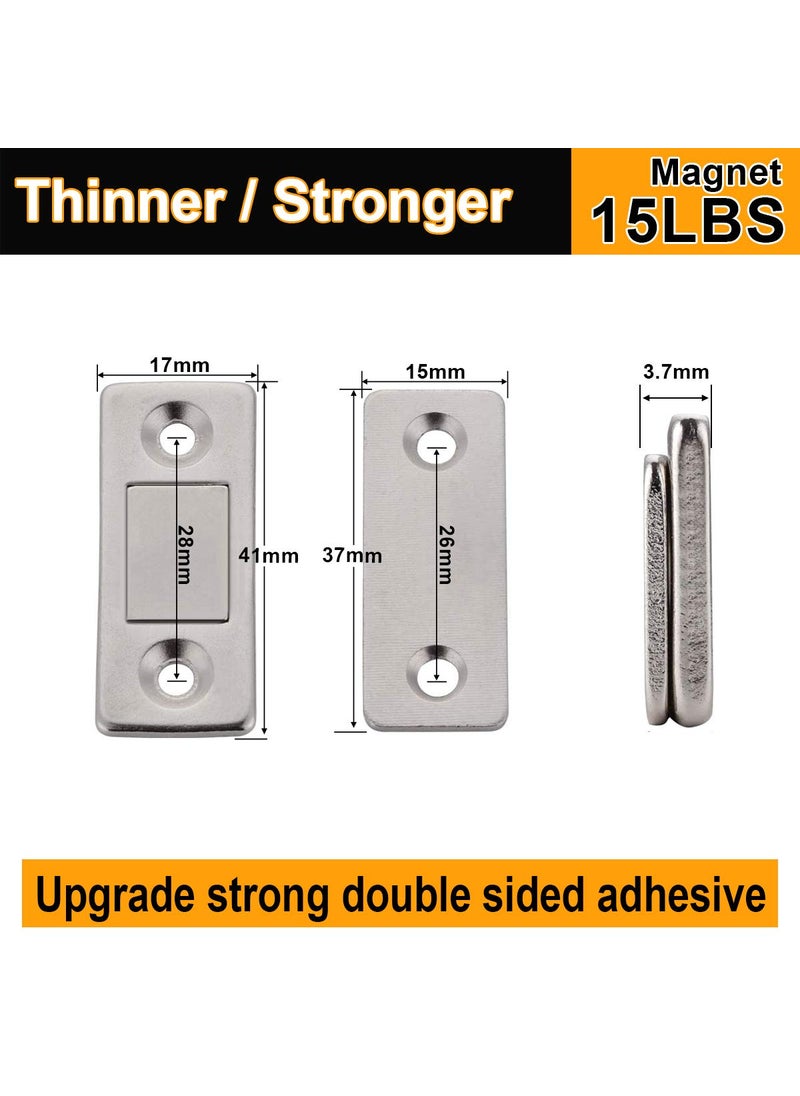 WOFTD WOFTD Drawer Magnetic Door Catch Cabinet Magnet Ultra Thin Furniture Latch for Cabinets Kitchen Closet Door Closing Magnetic Door Catch Closer Sliding Door Catch 10 Pack  - Image 4