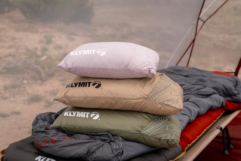 Klymit Drift Camping Pillow, Shredded Memory Foam Travel Pillow with Reversible Cover for Outdoor Use, Green, Large - Image 4