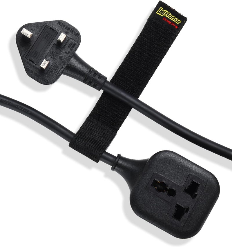WHonor Extension Lead 5m【Universal】, 1 Way Extension Cord with UK 3 Pin Plug Power Strip, Tough and Fireproof Single Extension Socket for Home&Office (5m, black universal) - Image 1