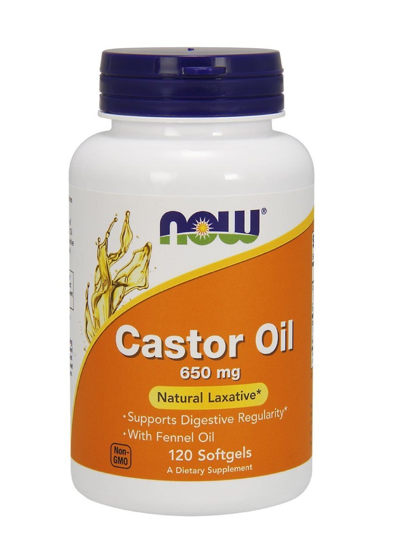 NOW Foods Castor Oil 650 mg 120 Softgels