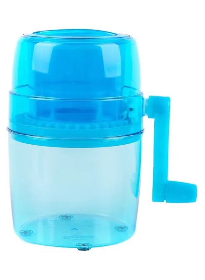 Ice Shaver Machine, Hand Crank Operated Ice Breaker Ice Crusher Maker Snow Cone Machine (Blue) - Image 5