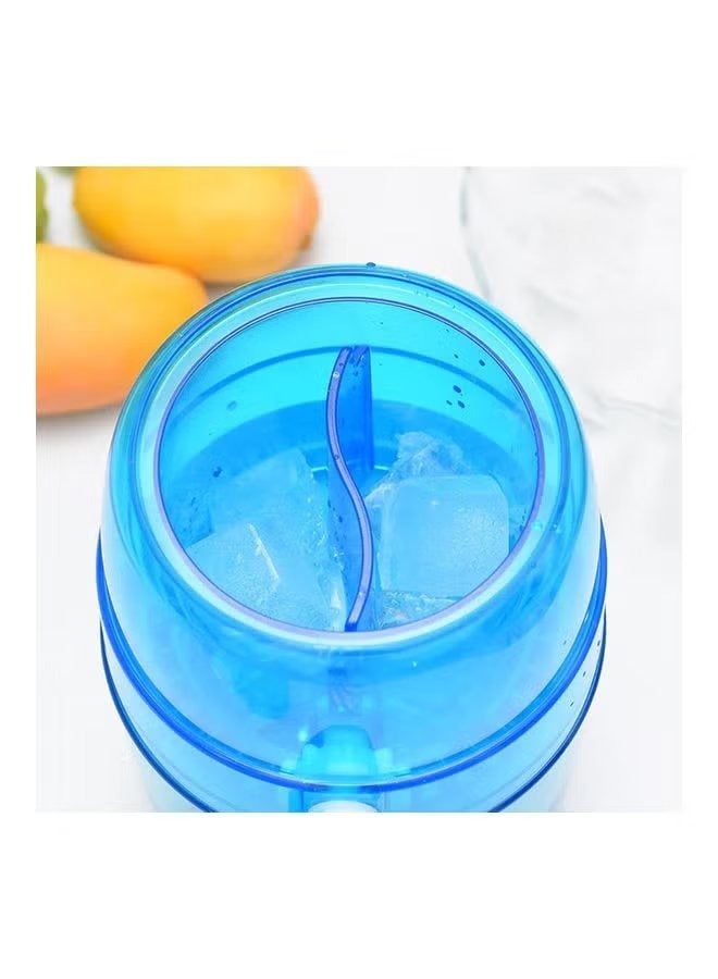 Ice Shaver Machine, Hand Crank Operated Ice Breaker Ice Crusher Maker Snow Cone Machine (Blue) - Image 2
