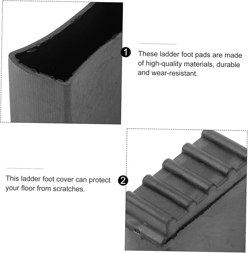 4Pcs Black Ladder Feet Protectors Non Skid Pads For Household And Industrial Use - Image 4