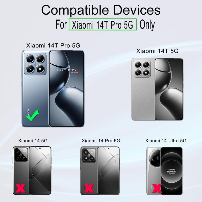 Ibywind Case For Xiaomi 14T Pro 5G, With 1 Pc Case And 1 Tempered Glass Screen Protector Transparent, Camera Protection, Anti-Yellowing - Image 2