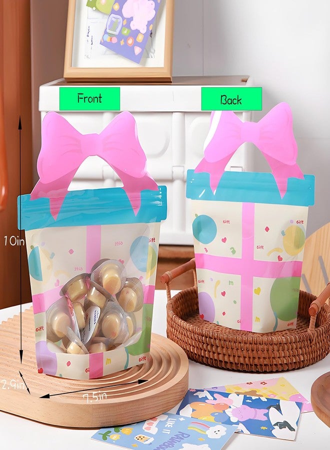 NEGEMEL 25 Pack Premium Ziplock Cookie Bags with Twist Ties Clear Cellophane Treat Bags for Cookies, Candies, and Snacks - Perfect for Baking, Parties, and Gift Packaging (Gift) - Image 2