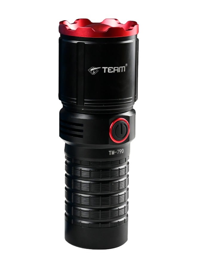 TEAM LED Torch with Power Bank | Portable Power Bank Flashlight | Travel-Friendly Torch | Fast Charging Power Bank. - Image 1