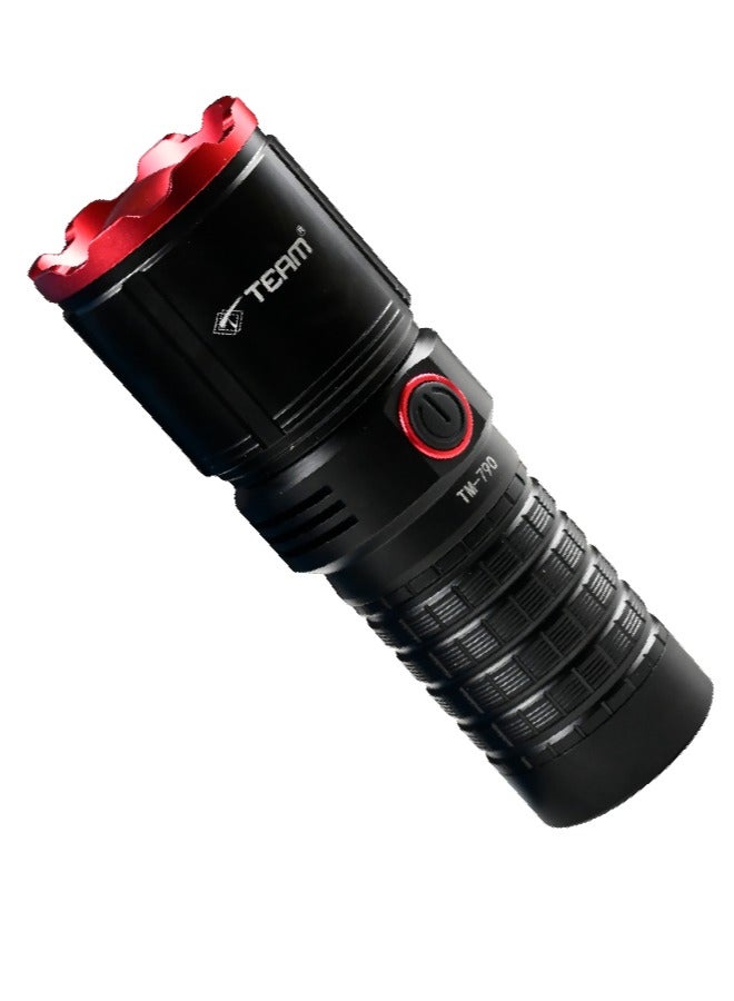 TEAM LED Torch with Power Bank | Portable Power Bank Flashlight | Travel-Friendly Torch | Fast Charging Power Bank. - Image 3