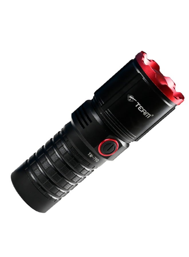 TEAM LED Torch with Power Bank | Portable Power Bank Flashlight | Travel-Friendly Torch | Fast Charging Power Bank. - Image 4