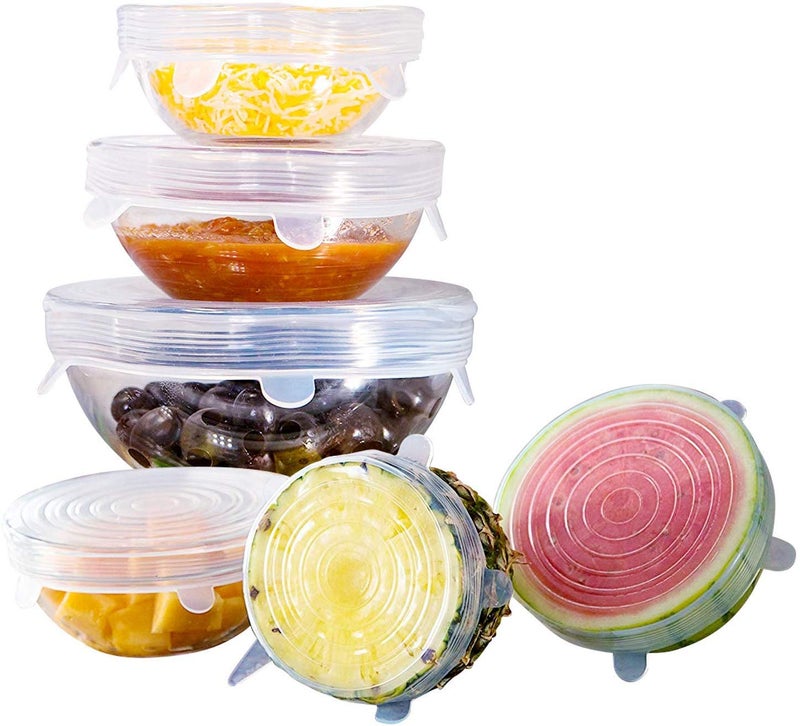 SEASPIRIT Silicone Lid Set- Silicon lids for containers and Cover Silicon Stretchable lids Multicolour - Image 4