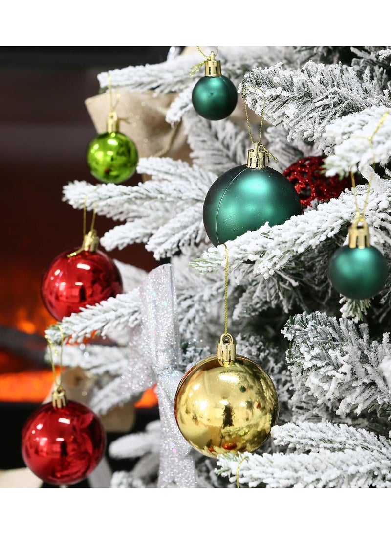 AUTOYSUR 44 Pcs Christmas Tree Balls Ornaments, Christmas Decorative Hanging Baubles for Home Party Holiday Wedding Tree Decorations (Red/Gold/Green) - Image 5
