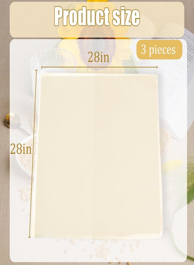 Qicfrk 4pcs Tea Towels for Baking Sourdough, 28 x 28 Cloths Unbleached Bread Basket Flour Sack Bread Towel Large Flour Sack Towels for Dough Raising Baguettes Making Accessories Bakers Gift - Image 2
