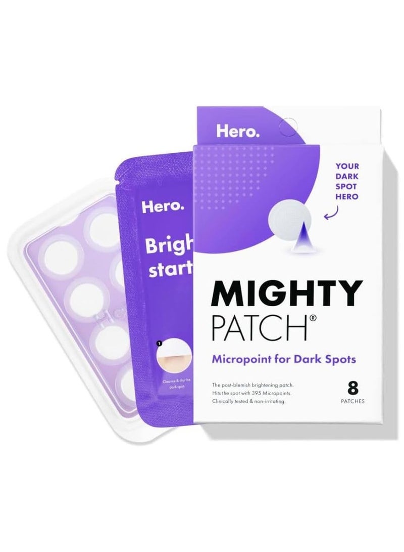Mighty Patch Hero Cosmetics Micropoin for Dark Spots - Post-Blemish Dark Spot with 395 Micropoints, Dermatologist Tested and Non-irritating (8 Count)