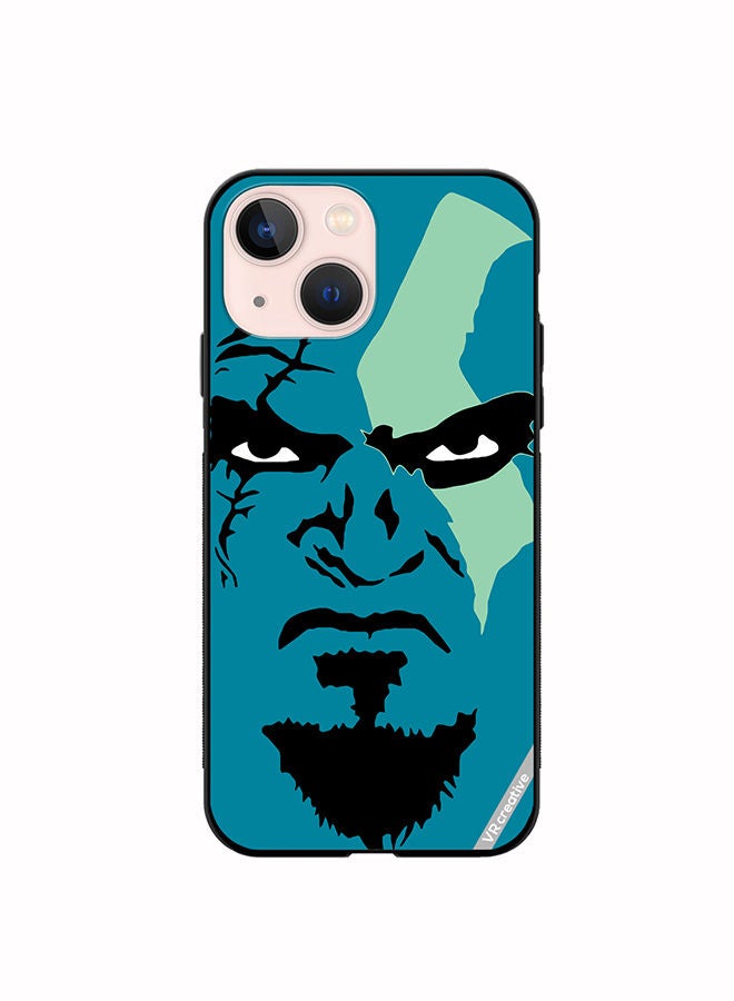 VR CREATIVE Protective Case Cover For Apple iPhone 13 Face God Of War Design Multicolour - Image 1