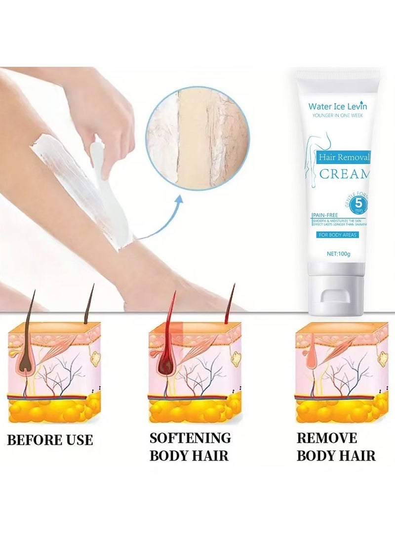 ATRJSZ Non-irritating Hair Removal Cream, Quick Hair Removal Cream, Body Liquid, Leg, Arm, Private Part Hair Removal, For Men - Image 5