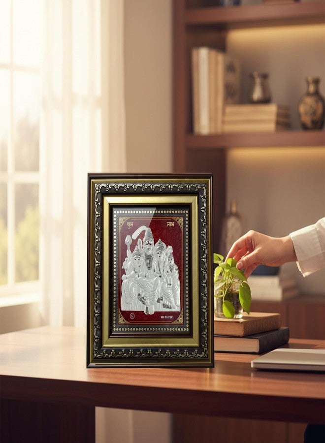 ARTSMINE-Silver Shiv Parivar Wall Frame – 999 Silver Art | Premium Finish | Spiritual Home Décor|Ideal for Pooja & Gifting – 1 Unit - Image 5