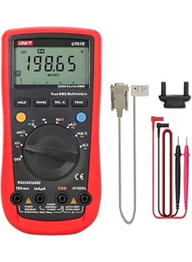 Uni-T Ut61E+ Digital Multimeter Professional Tester True Rms Auto Range Meter 220Mf Large Capacitance 22000 Digits Display