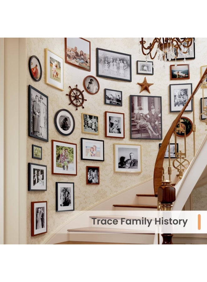 Relex Picture Frame Set of 10, 5x7 Inch Picture Frames, Display Pictures 4x6 Inch With Mat Or 5x7 Inch Without Mat, Multi Photo Frames Collage For Wall Or Tabletop Display, Black - Image 5