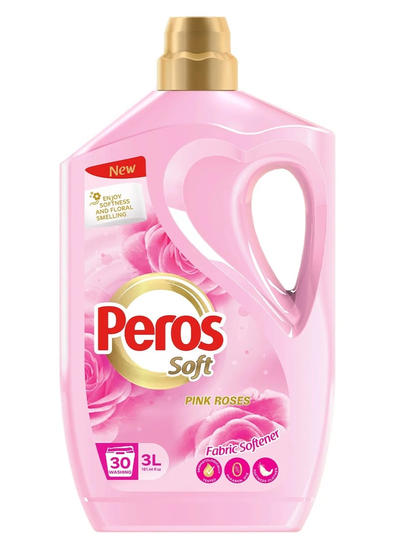 منعم أقمشة برائحة الورد الوردي، يكفي لـ 30 غسلة، 3 لتر