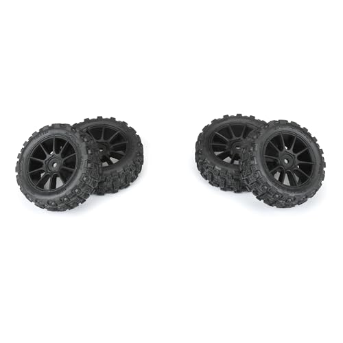 Pro-Line Racing Badlands MX 1.9" All-Terrain Buggy Tires 4 Mounted on Mach-10 Black 1.9" 12mm Hex Wheels for Typhon GROM 4x4 Front or Rear PRO1024610 - Image 3