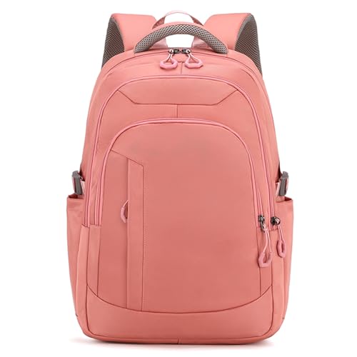 Outplea 25L Travel Backpack with Luggage Strap for Women Lightweight Carry on Backpacks Casual Daypack Airplane Friendly Flight Approved Waterproof 156 Laptop Backpack Pink - Image 1