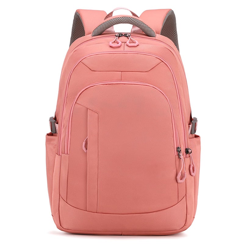 Outplea 25L Travel Backpack with Luggage Strap for Women Lightweight Carry on Backpacks Casual Daypack Airplane Friendly Flight Approved Waterproof 156 Laptop Backpack Pink - Image 2