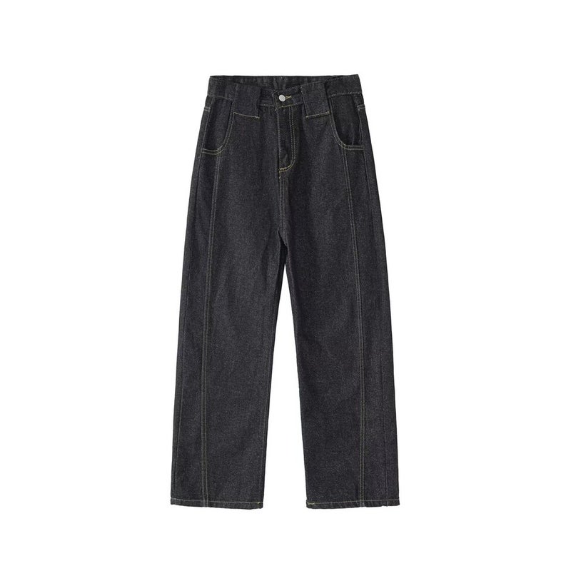 Unisex Classic Denim Jeans Loose Fit Daily Outdoor Wear - Image 1