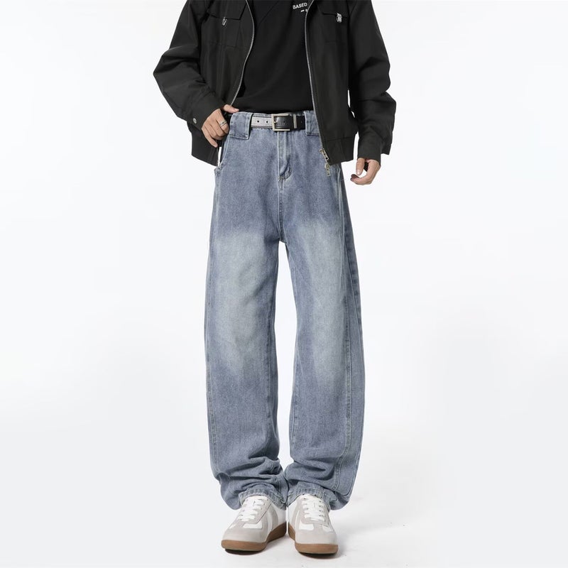 Unisex Classic Denim Jeans Loose Fit Daily Outdoor Wear - Image 3