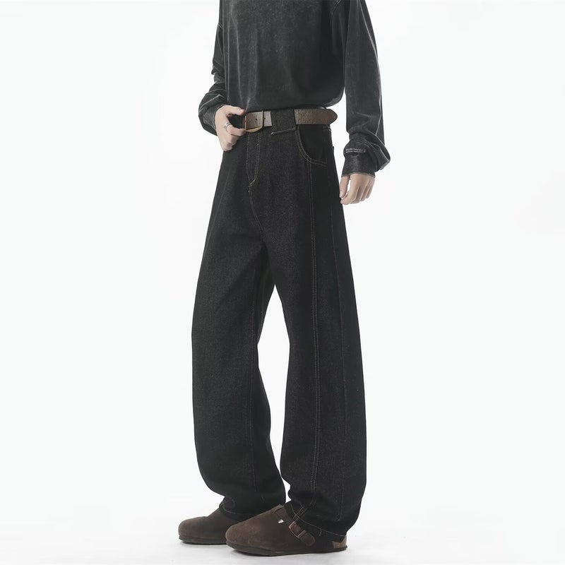 Unisex Classic Denim Jeans Loose Fit Daily Outdoor Wear - Image 4