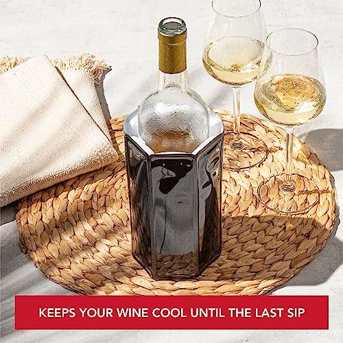 Vacu Vin Rapid Ice Wine Cooler | Freezable Gel Sleeve, Fits Standard 0.7?1?L Bottles | Keeps Wine Chilled for Hours | Flexible, Portable Bottle Cooler Sleeve – Black (Imported from Netherland) - Image 4