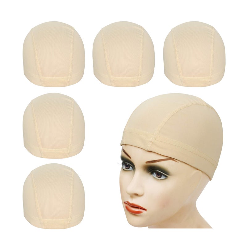 YANTAISIYU 5 Pcs/lot Mesh Dome Caps for Wigs Stretchable Hairnets Wig Caps for Women (Mesh Cap S) - Image 1
