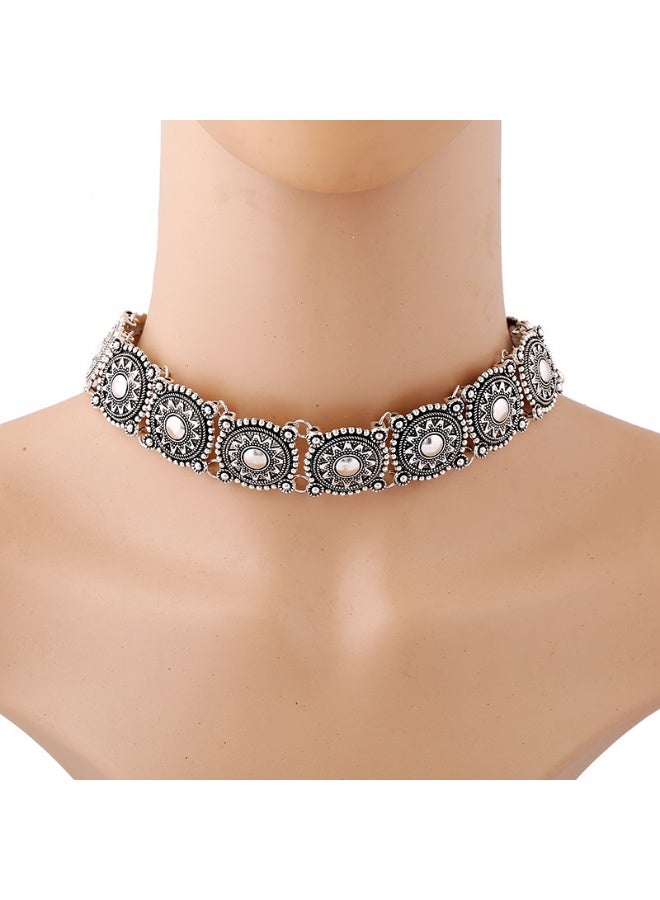 NIBEMINENT Fashionable Neck Chain in European and American Design - Vintage Alloy Choker