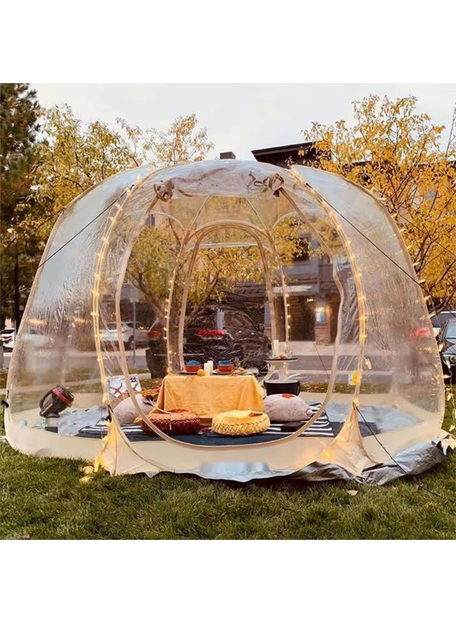alimforyou The Ideal Tent is a pop-up bubble style tent that requires no assembly. Ideal for use in parks and public spaces to maintain privacy. The Fantour's large tent design provides a spacious interior shelter that comfortably fits 8 to 10 adults. Size: 4 x 4 meters. - Image 2