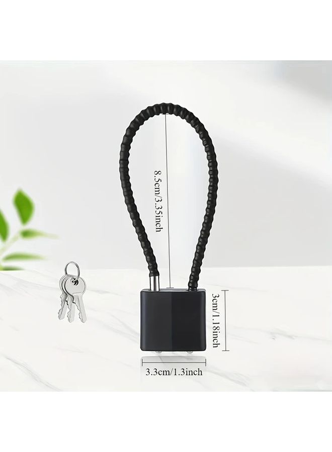2pcs Heavy Duty Steel Cable Padlocks with Keys Anti Theft Color Coded for Easy Identification - Image 3