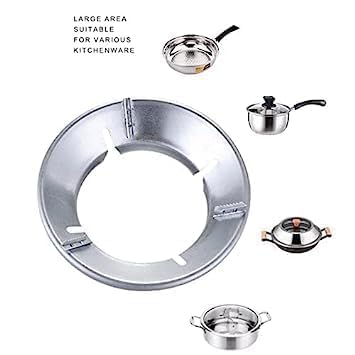 SHOPELLA Gas Saver Burner Stand Home Gas Stove Fire Jali Windproof Energy Saving Stand Pack of 2 Silver - Image 3
